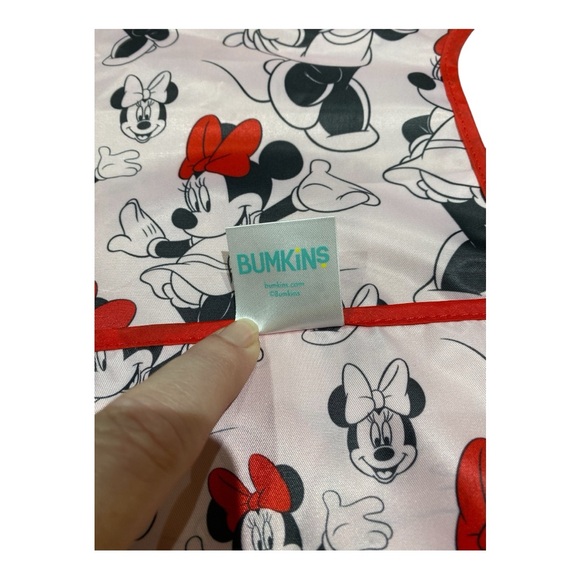 Disney Minnie Mouse Red and White Bib. Like new!! - Picture 4 of 8